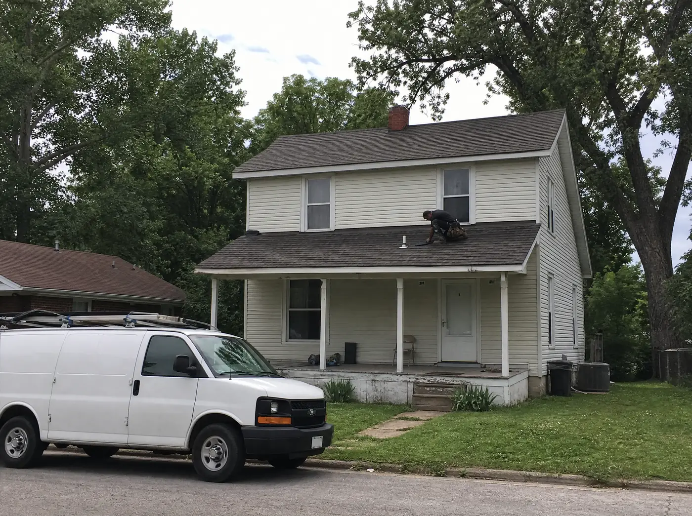 Roof replacement on a rental property in Bolivar, Polk County Missouri