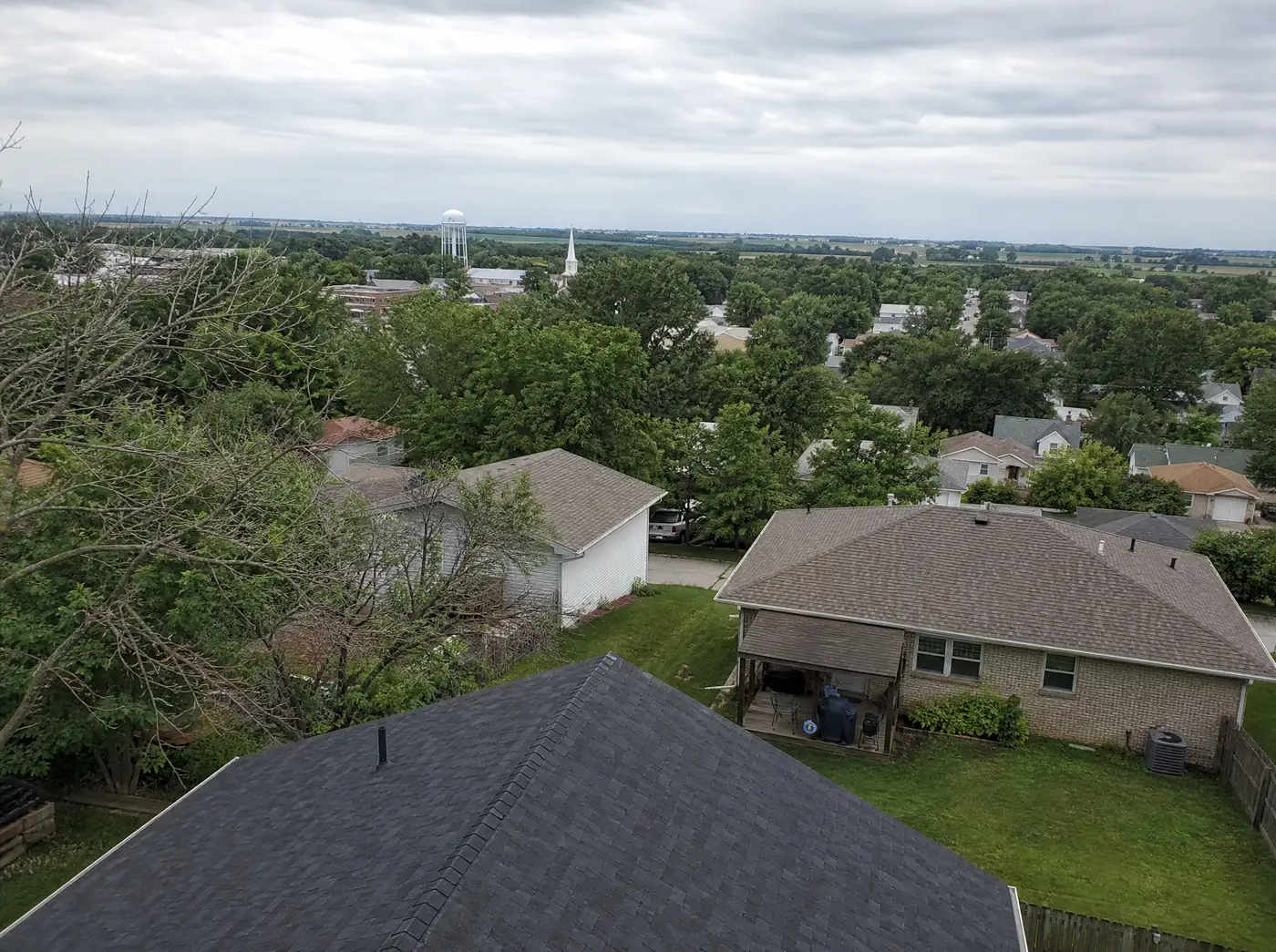 Rooftops across the Springfield Missouri metro seen from the air